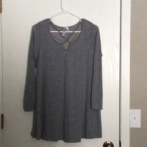 Grey Knit Shift Dress